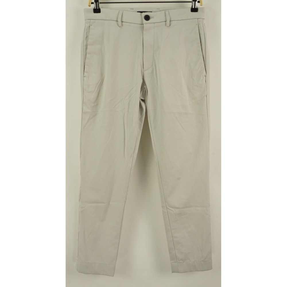 Theory Zaine SW_Neoteric Performance Chino Pants Mens 29 x‎ 27 Gray Crop Stretch